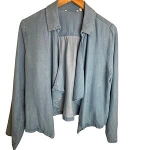 Soft Surroundings Chambray Open Front Shirt / Jacket – Size M